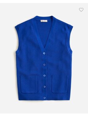 J.Crew marino wool relaxed blue Button-up Vest